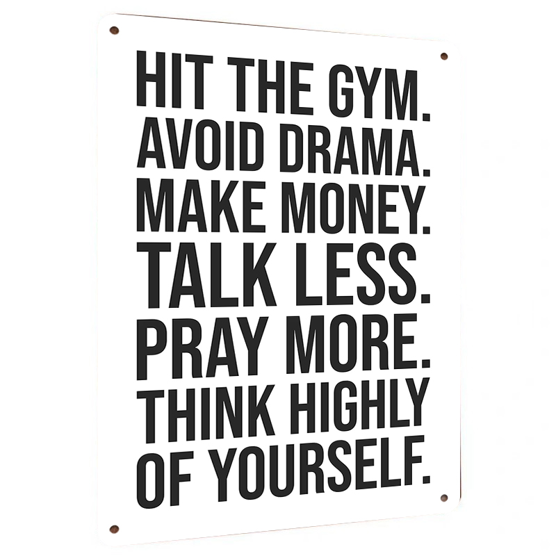 Home Gym Quotes - Citazione ispiratrice Targa in metallo in