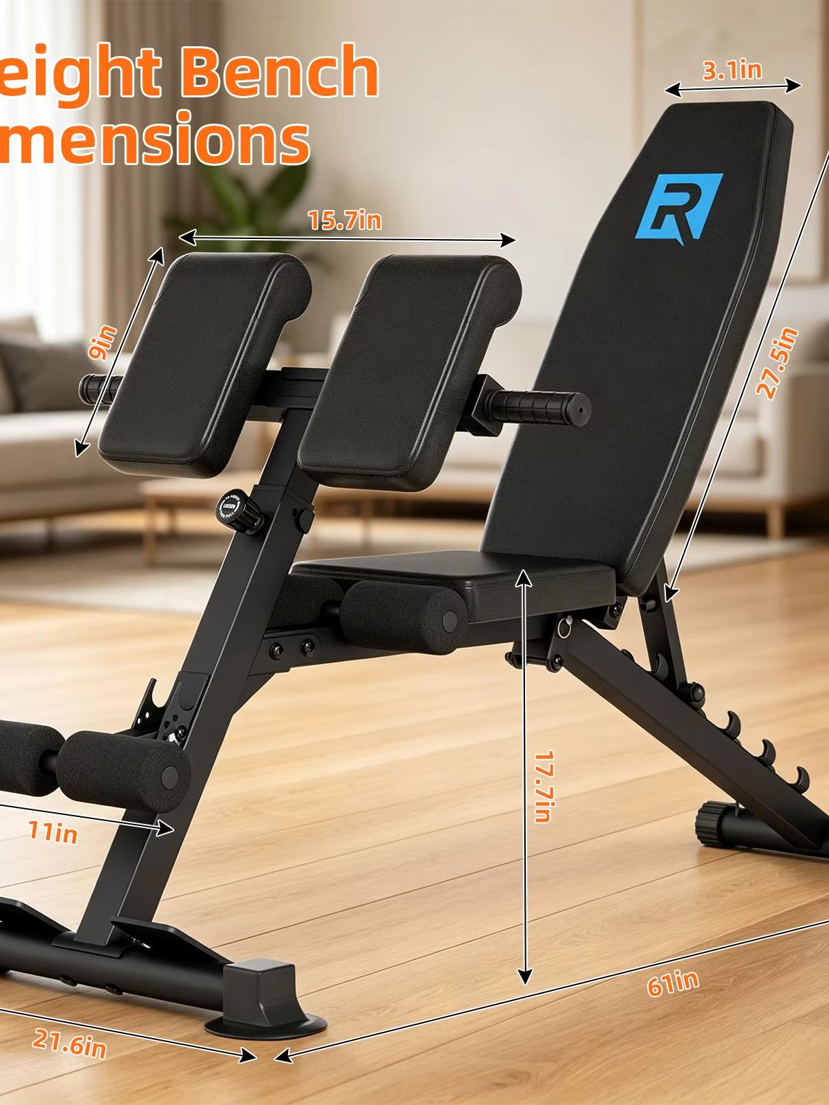 Home Gym Weight Bench - Panca da Allenamento Regolabile Compatta e