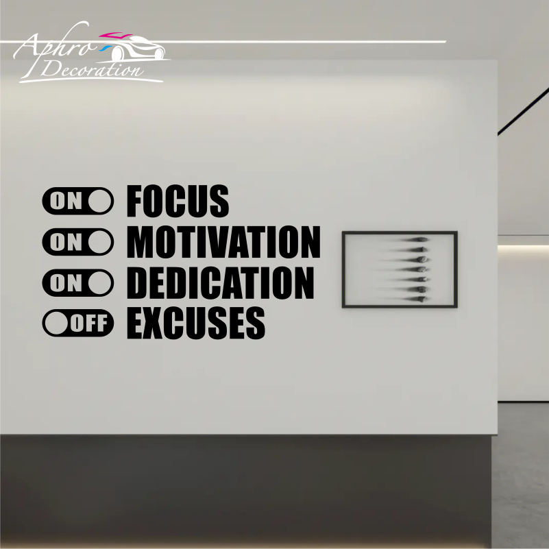 Home Gym Quotes - Adesivo Murale in Vinile con Citazione
