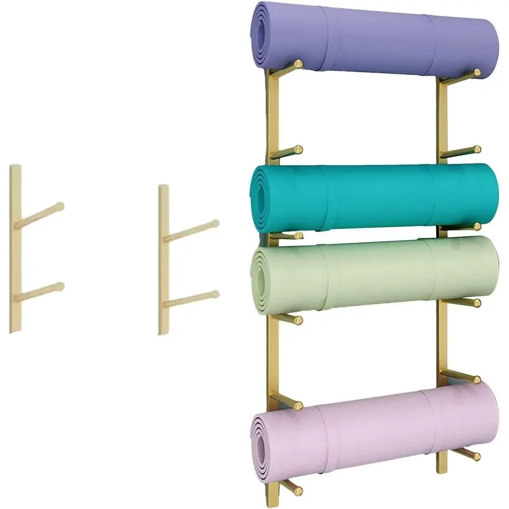 Home Gym Yoga Mat Storage - Supporto da Parete in Metallo per