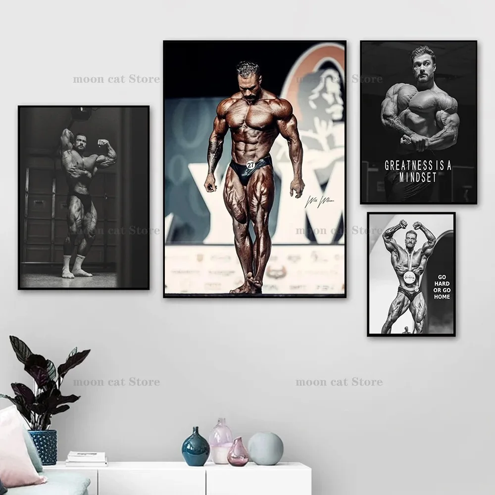 Home Gym Quotes - Pittura su tela Chris Bumstead Bodybuilder