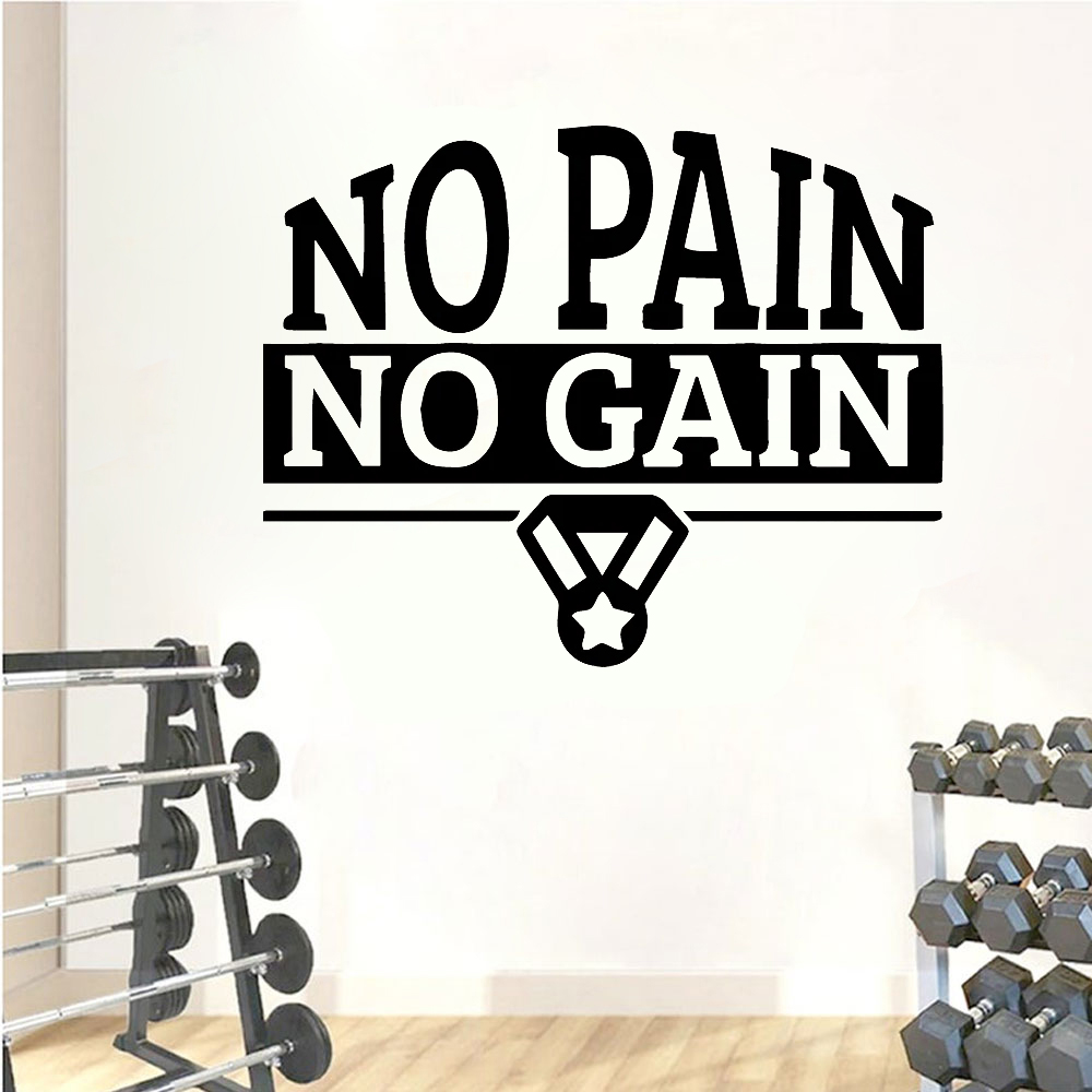 Home Gym Quotes - Adesivi Murali per Palestra con Citazioni