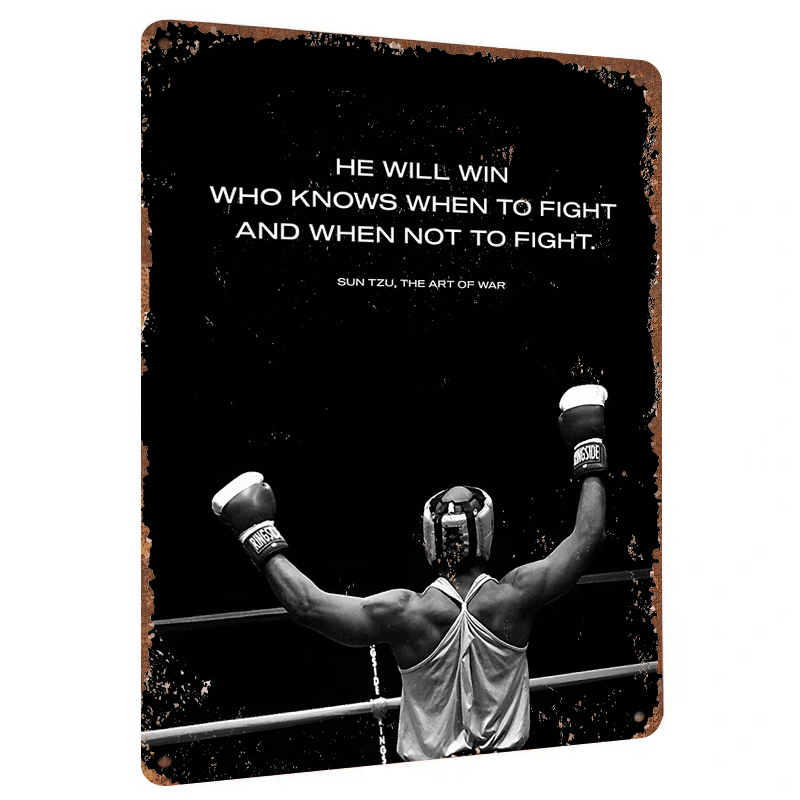 Home Gym Quotes - Sun Tzu Citazione Boxe a tema