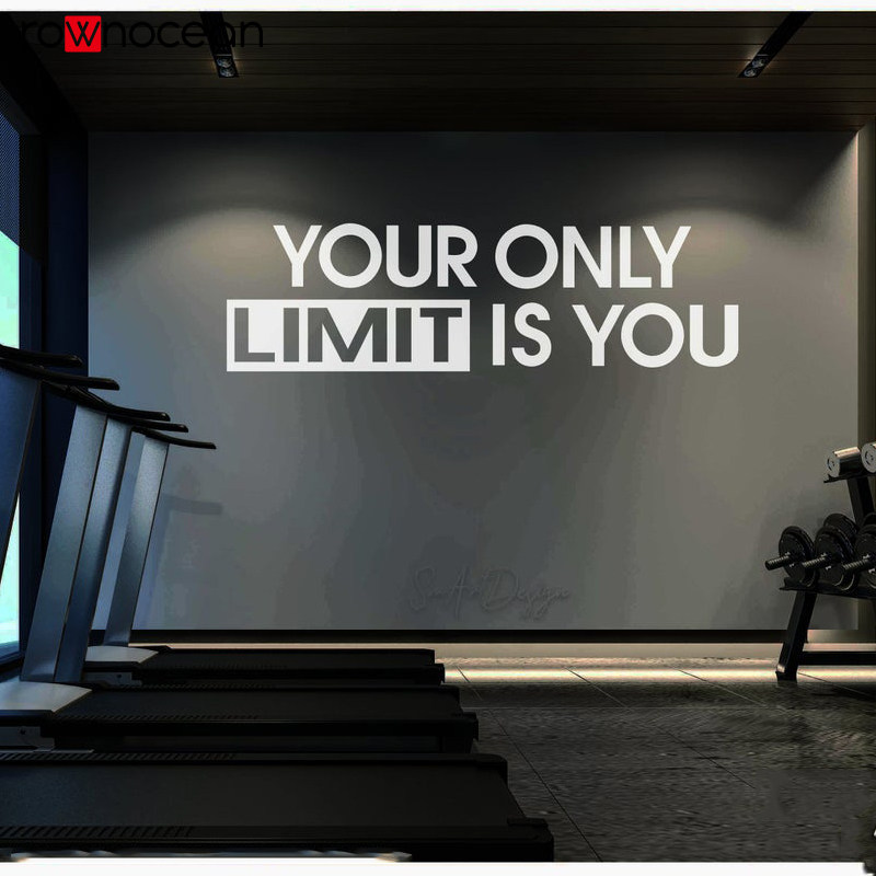 Home Gym Quotes - Il tuo unico limite è te-adesivo
