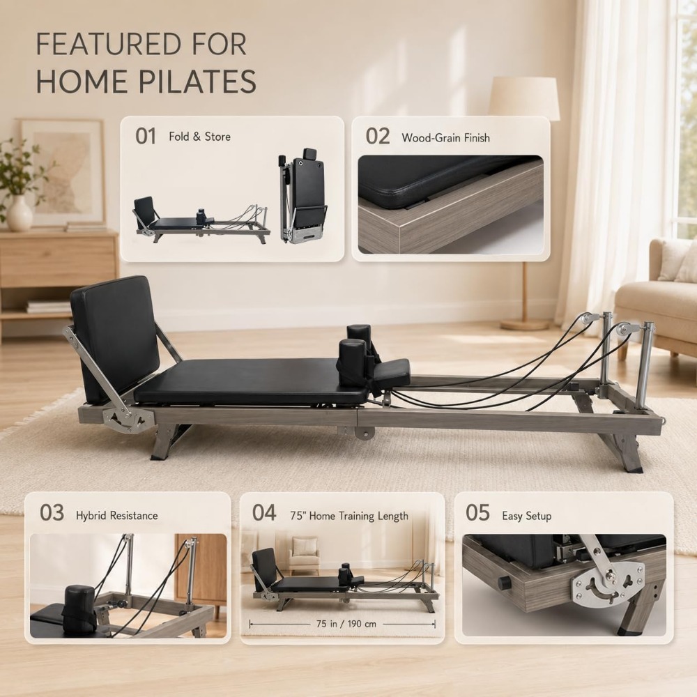 Reformer Pilates Pieghevole da - Home Gym Resistance recensione e prezzo