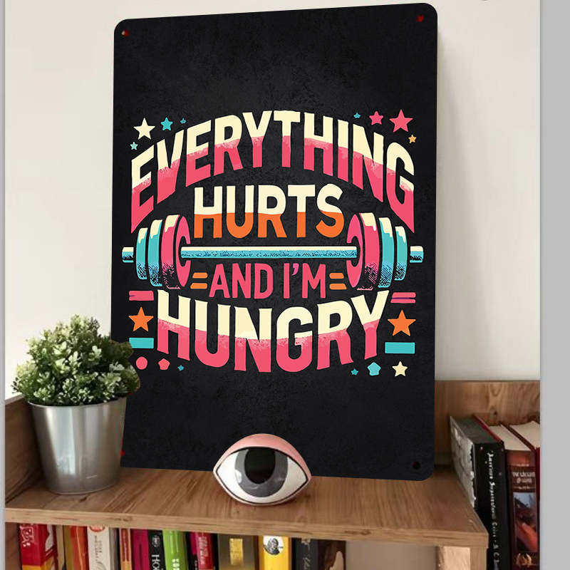 Tutto Hurts And I'm Hungry Fit - Home Gym Quotes recensione e prezzo