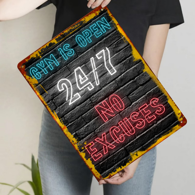 Palestra 24 7 Effetto al neon  - Home Gym Quotes recensione e prezzo