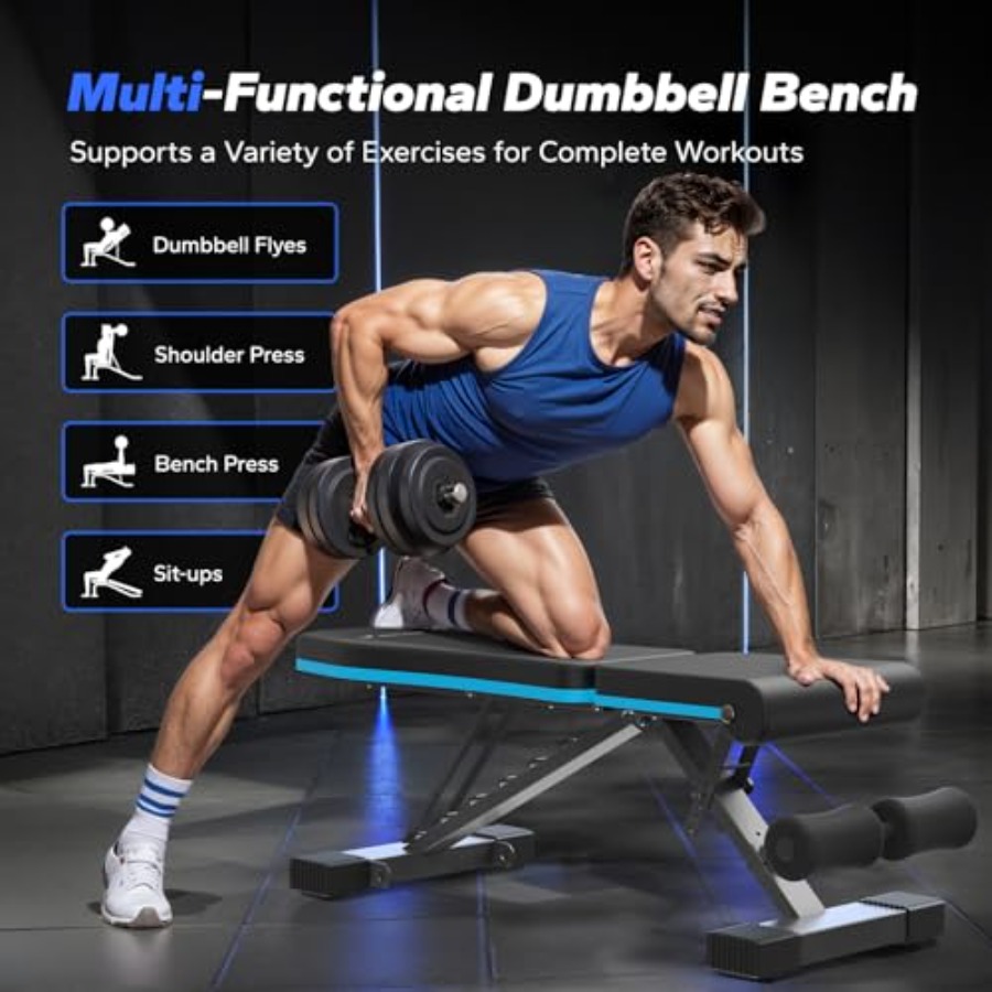 Panca Pesi Pieghevole per Pale - Home Gym Weight Bench recensione e prezzo