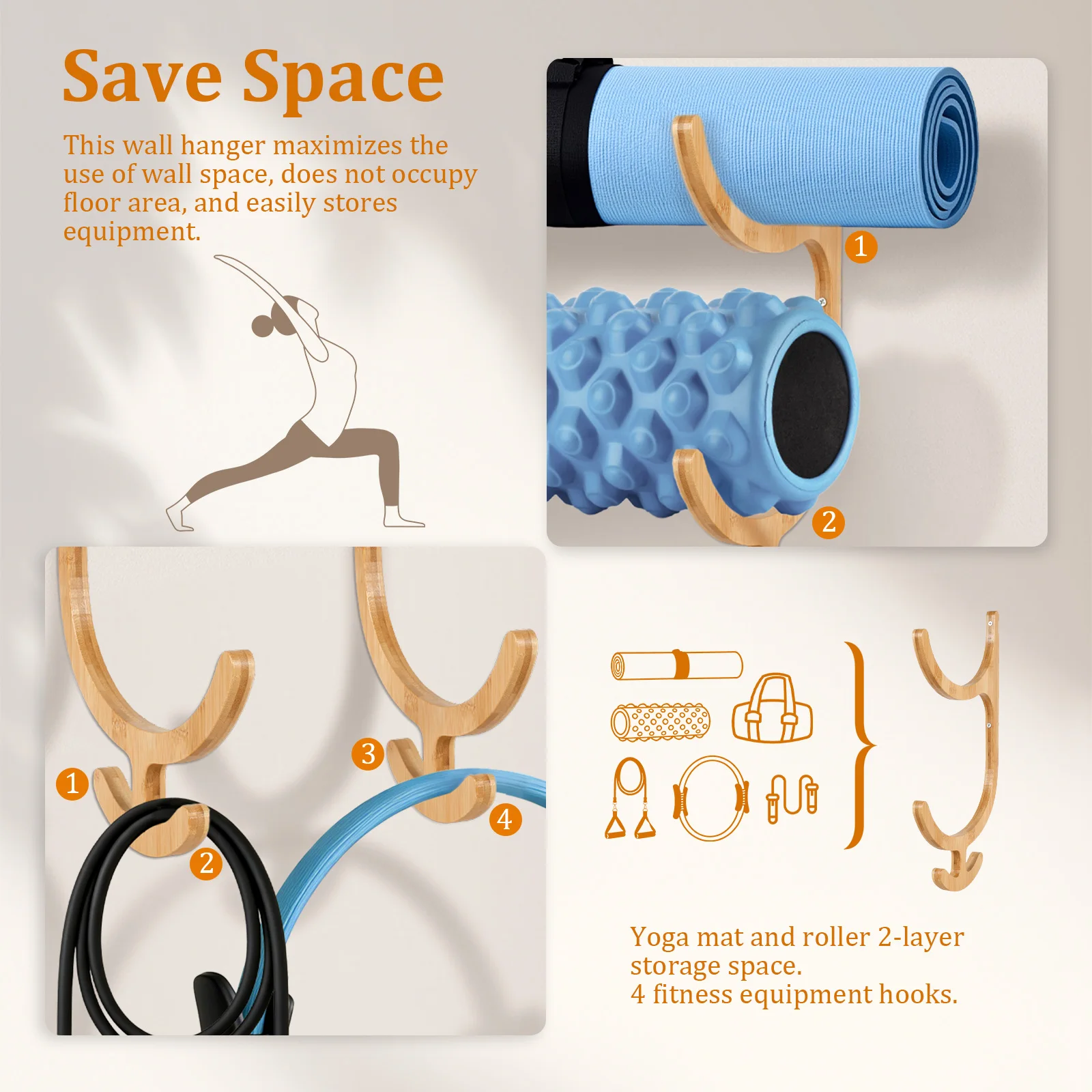 2 Pezzi Porta Tappetini Yoga d - Home Gym Yoga Mat Storage recensione e prezzo