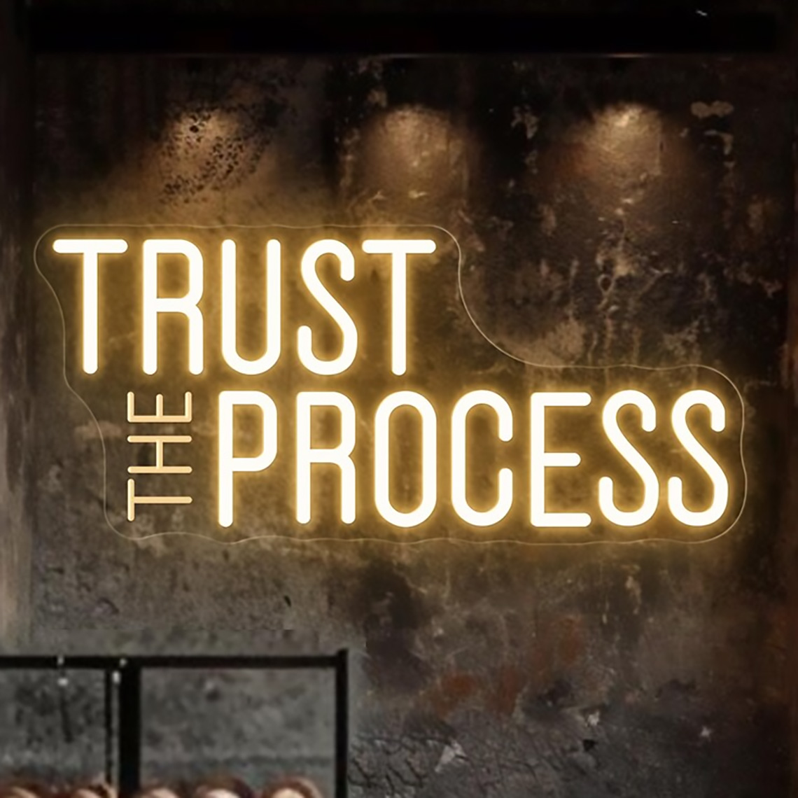 Insegna al neon 'Trust The Pro - Home Gym Quotes recensione e prezzo