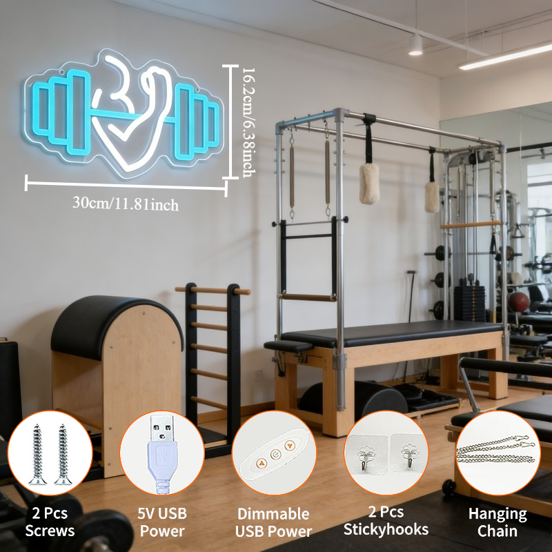 Insegna al Neon LED Bicep Dumb - Home Gym Quotes recensione e prezzo